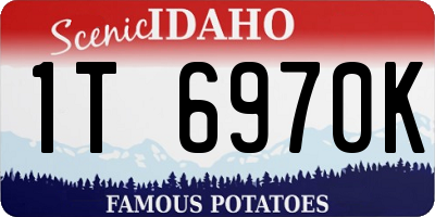 ID license plate 1T6970K