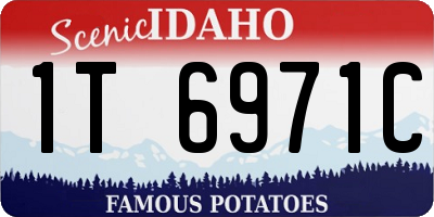 ID license plate 1T6971C