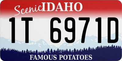 ID license plate 1T6971D