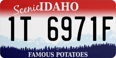 ID license plate 1T6971F