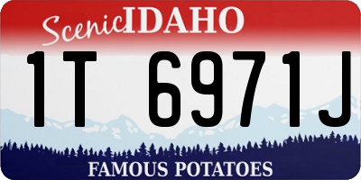 ID license plate 1T6971J