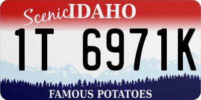 ID license plate 1T6971K