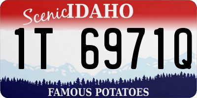 ID license plate 1T6971Q