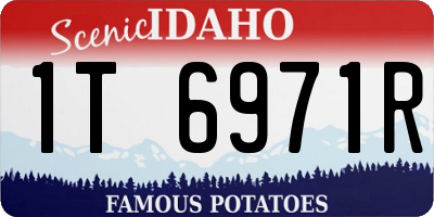 ID license plate 1T6971R