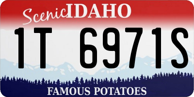 ID license plate 1T6971S