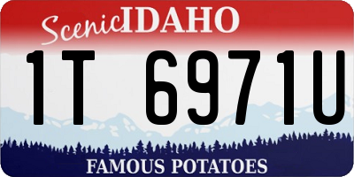 ID license plate 1T6971U