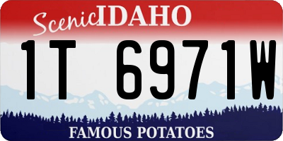 ID license plate 1T6971W