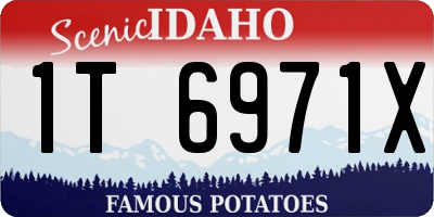 ID license plate 1T6971X