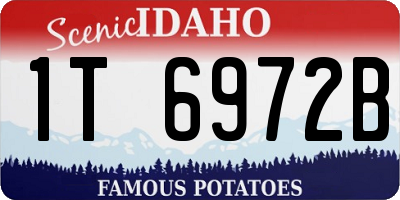 ID license plate 1T6972B