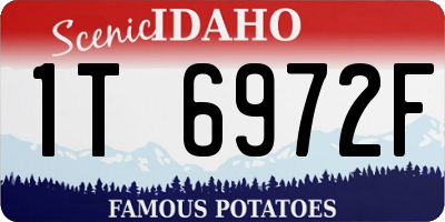 ID license plate 1T6972F