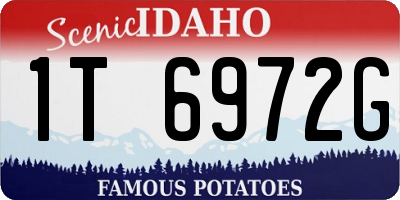 ID license plate 1T6972G