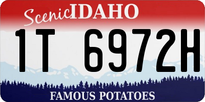 ID license plate 1T6972H