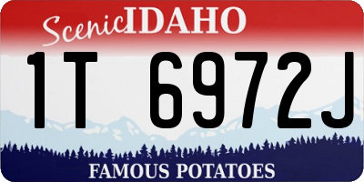 ID license plate 1T6972J