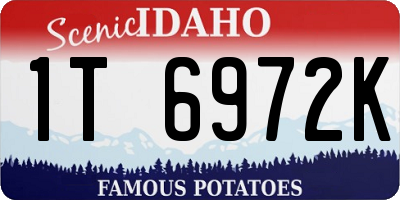 ID license plate 1T6972K
