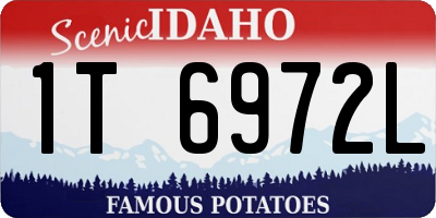 ID license plate 1T6972L