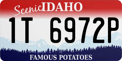 ID license plate 1T6972P