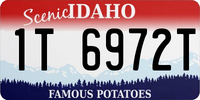 ID license plate 1T6972T
