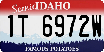 ID license plate 1T6972W