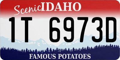 ID license plate 1T6973D