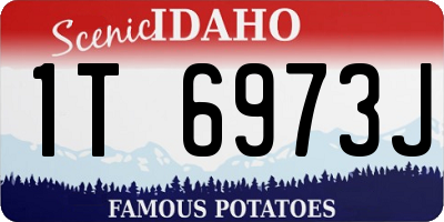 ID license plate 1T6973J