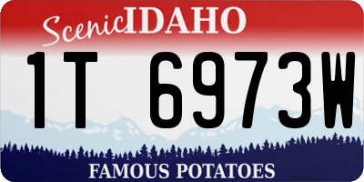 ID license plate 1T6973W