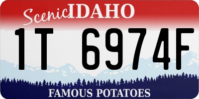 ID license plate 1T6974F