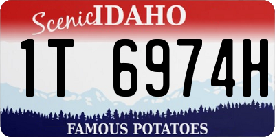 ID license plate 1T6974H
