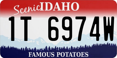ID license plate 1T6974W