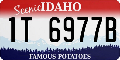 ID license plate 1T6977B