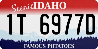 ID license plate 1T6977D