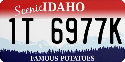 ID license plate 1T6977K