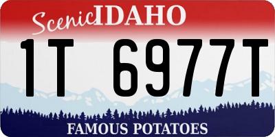 ID license plate 1T6977T