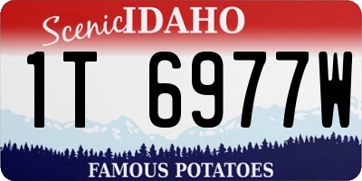 ID license plate 1T6977W