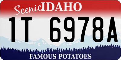 ID license plate 1T6978A