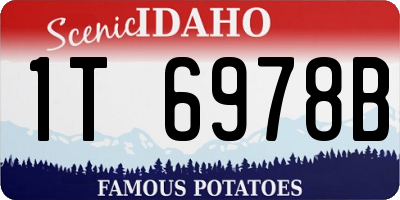 ID license plate 1T6978B