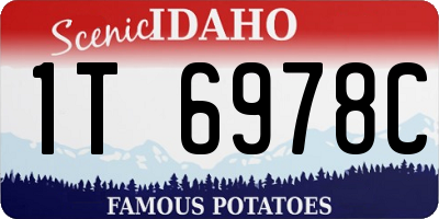 ID license plate 1T6978C