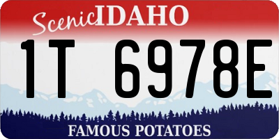 ID license plate 1T6978E