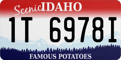 ID license plate 1T6978I
