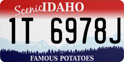 ID license plate 1T6978J