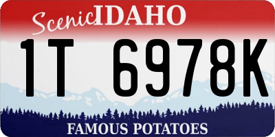 ID license plate 1T6978K