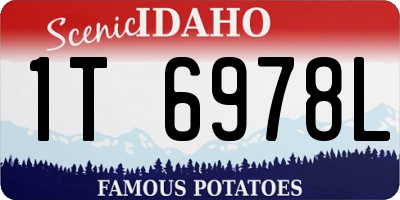 ID license plate 1T6978L