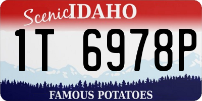 ID license plate 1T6978P