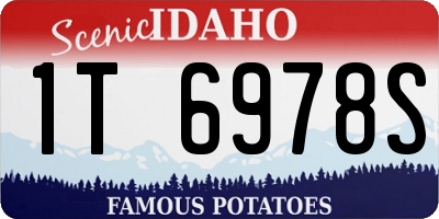 ID license plate 1T6978S