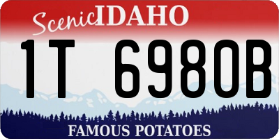 ID license plate 1T6980B