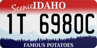 ID license plate 1T6980C