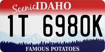ID license plate 1T6980K