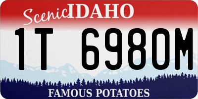ID license plate 1T6980M