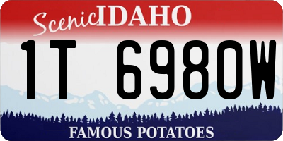 ID license plate 1T6980W