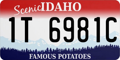 ID license plate 1T6981C