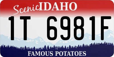 ID license plate 1T6981F